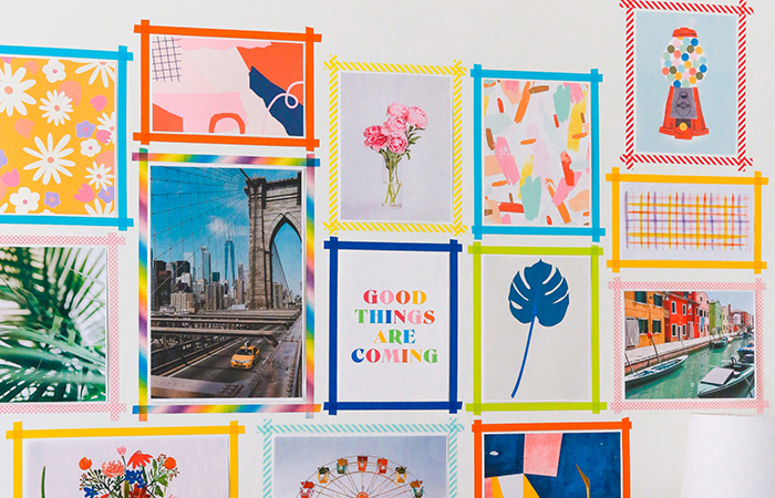 ideas para decorar paredes con washi tape ideas de decoración con washi tape: para pegar láminas en la pared