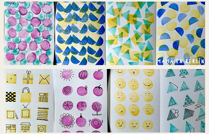 Técnicas de pintura sin pincel: con sellos