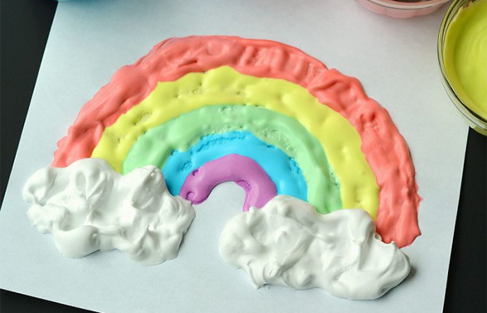 Cómo hacer pintura hinchada con espuma de afeitar pintura hinchada con espuma de afeitar