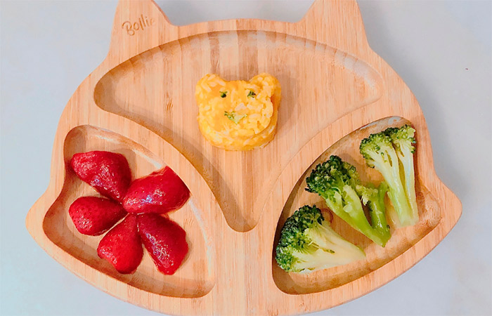 Alimentos en su estado natural para el baby-led weaning Plato de comida baby-led weaning