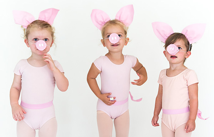 Cómo hacer disfraces de los tres cerditos Disfraces de Halloween para hermanos: los tres cerditos