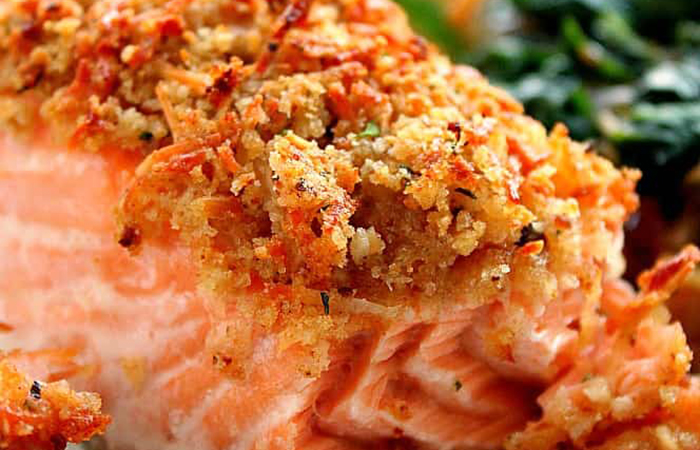 Receta de salmón con costra Salmón con costra
