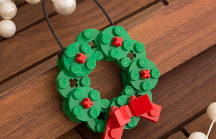 Cómo hacer una corona de Navidad con piezas LEGO adornos de Navidad con LEGO para el árbol