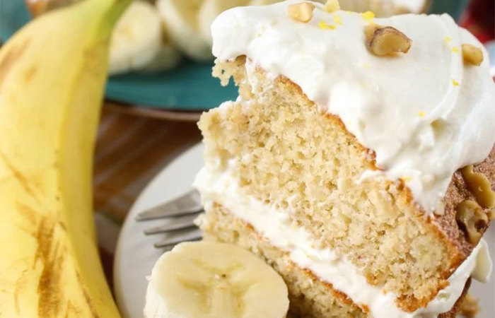 receta de pastel de plátano en freidora de aire pastel de plátano
