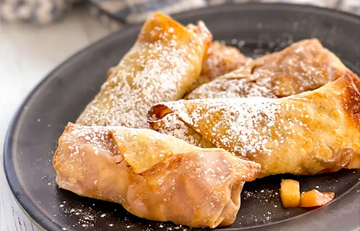 Receta de rollitos de pastel de manzana en freidora sin aceite rollitos de pastel de manzana