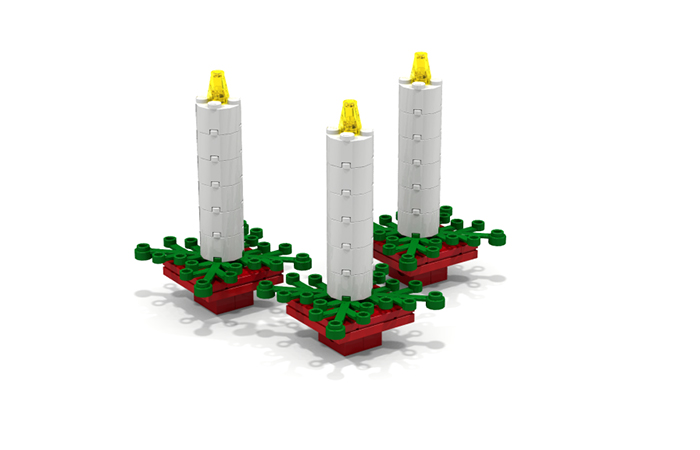 crear unas velas hechas con piezas de LEGO velas hechas con LEGO