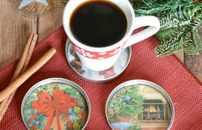 Cómo hacer posavasos con christmas posavasos para reutilizar christmas de Navidades pasadas