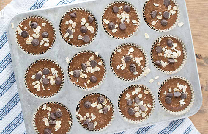Receta de muffins de avena y chocolate Muffins de avena y chocolate