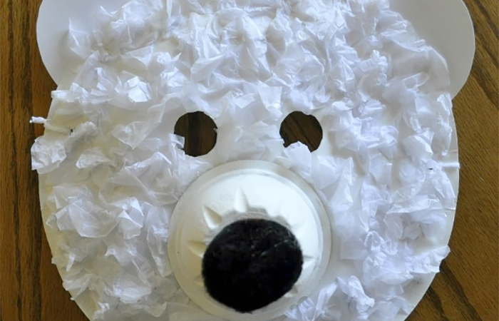 Cómo hacer una careta de oso polar careta oso polar