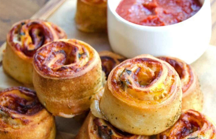 receta de rollitos de pizza rollitos de pizza