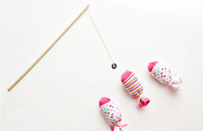 Juego de pesca con calcetines peces con calcetines