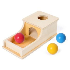 Juguete de madera para introducir bolitas