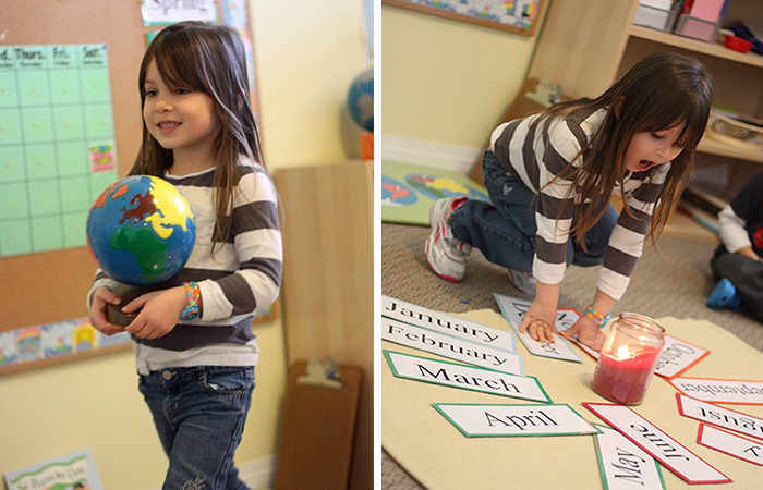 Cómo hacer una vuelta alrededor del sol Montessori Vuelta alrededor del sol Montessori