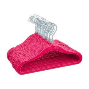 set de 30 perchas de color rosa 