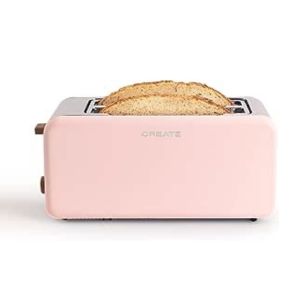 tostadora eléctrica rosa pastel