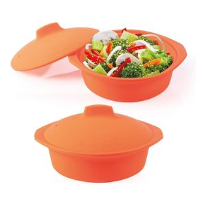 utensilios para cocinar en el microondas: vaporera redonda