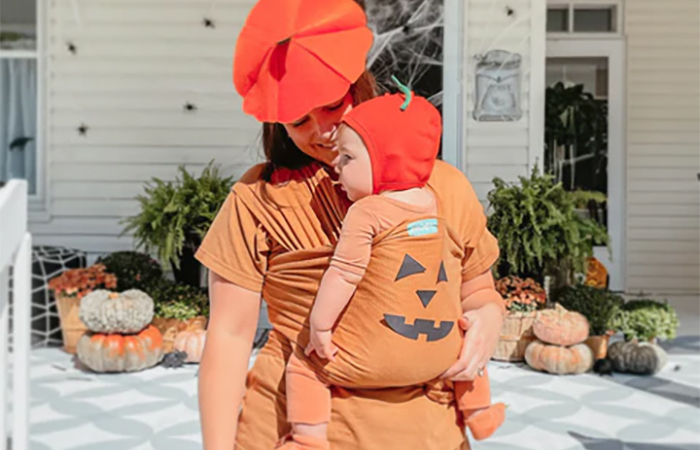 Cómo hacer un disfraz de calabaza para madre y bebé disfraz de calabaza