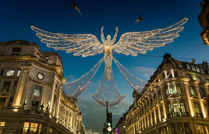 Las luces londinenses se encienden este invierno para una Navidad perfecta Fiestas de Navida en Londres, Inglaterra