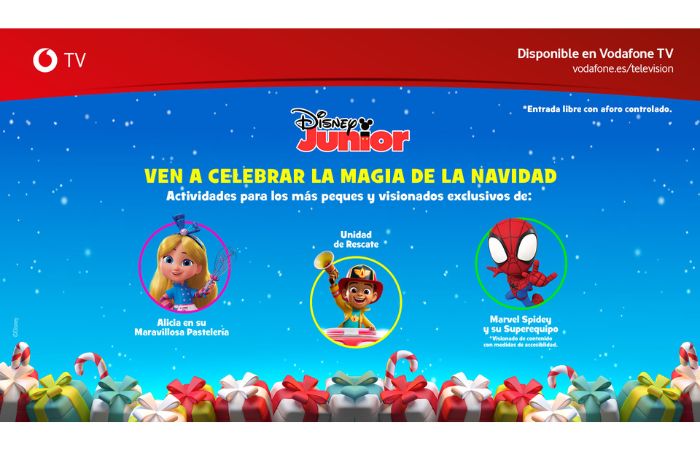 Celebra la Navidad con Disney Junior y Vodafone TV en Barcelona: un evento mágico tematizado con las series favoritas de los niños