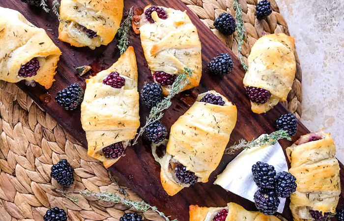 Receta de cruasán relleno de moras Cruasán relleno de moras