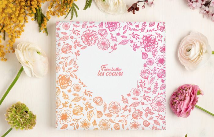 Estuche para el álbum con dibujo de corazón Álbum personalizado