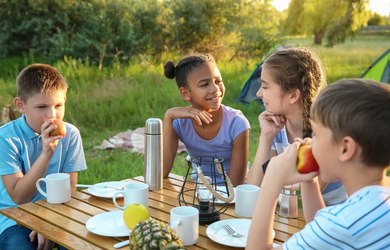 niños celiacos en campamentos
