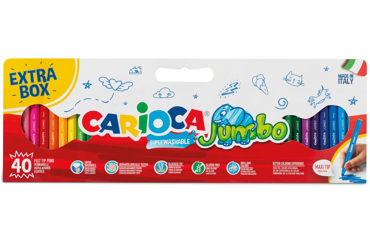 caja de 40 unidades de rotuladores Jumbo Carioca Jumbo Box 40 unidades
