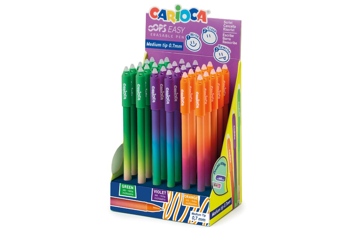 CARIOCA Oops Easy: verde, violeta y naranja Carioca Oops Easy display