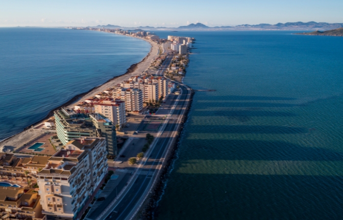 La Manga del Mar Menor Vista aérea de La Manga del Mar Menor